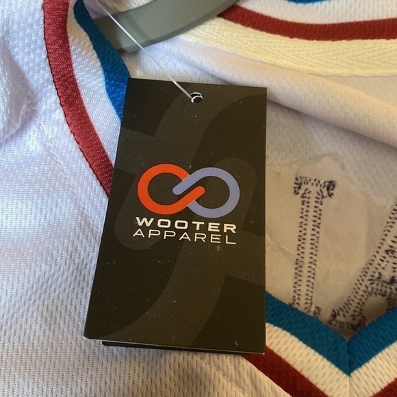 NWT~Wooter Apparel Men’s White Phi Delts Wa Alpha 18 Jersey Size Small - Picture 7 of 7